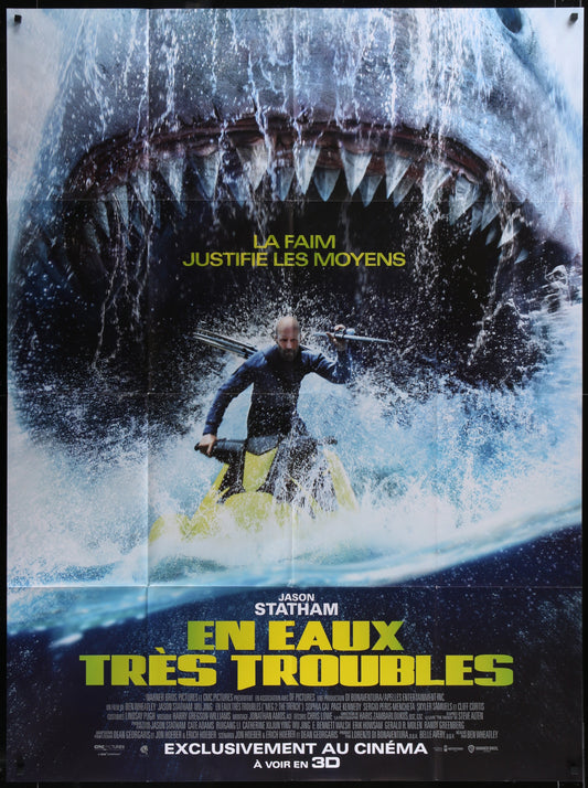 The Meg 2: The Trench (2023) Original French One Panel Movie Poster