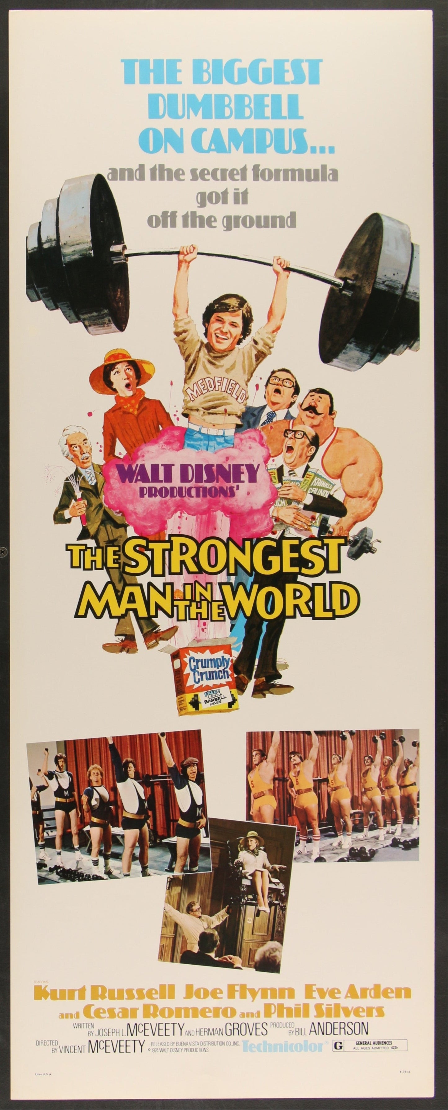 The Strongest Man In The World (1975) Original US Insert Movie Poster