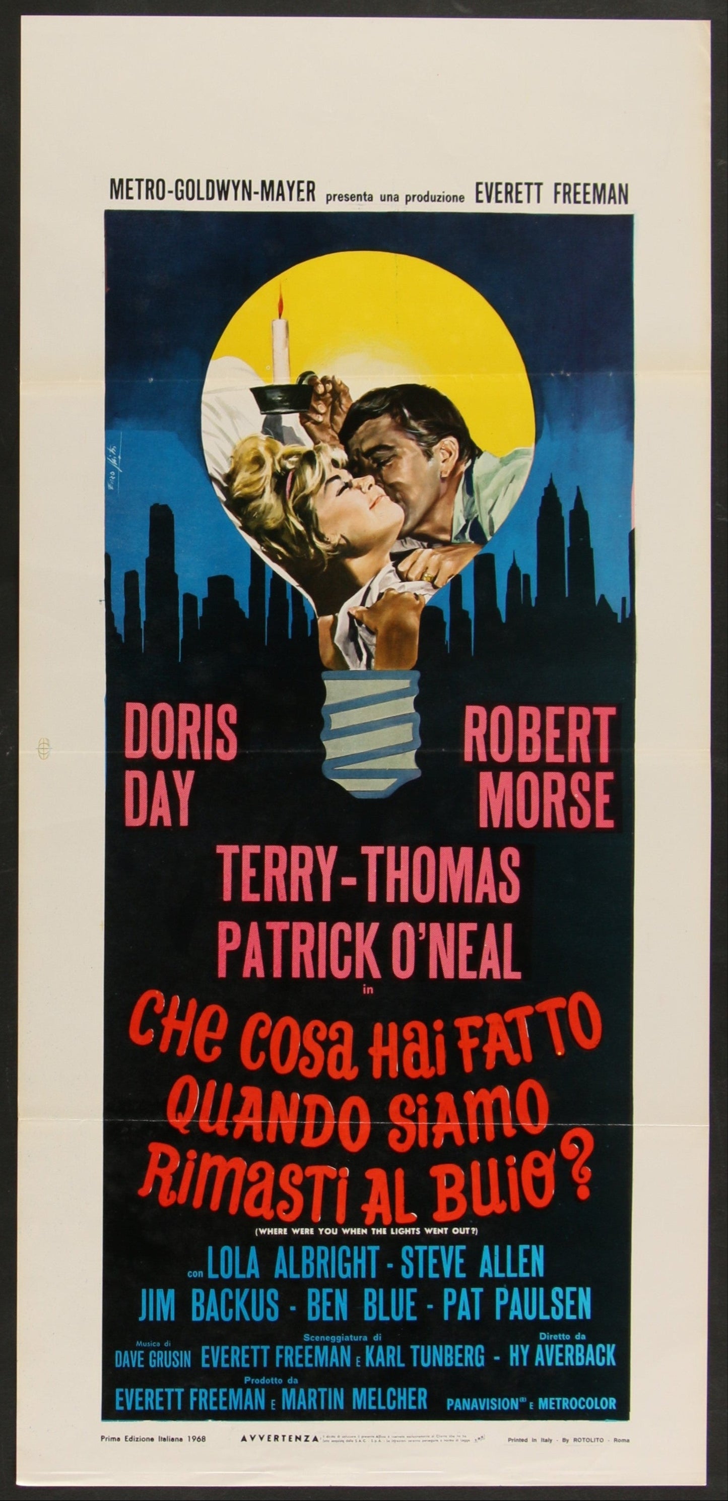 Where Were You When The Lights Went Out? (1968) Original Italian Locandina Movie Poster
