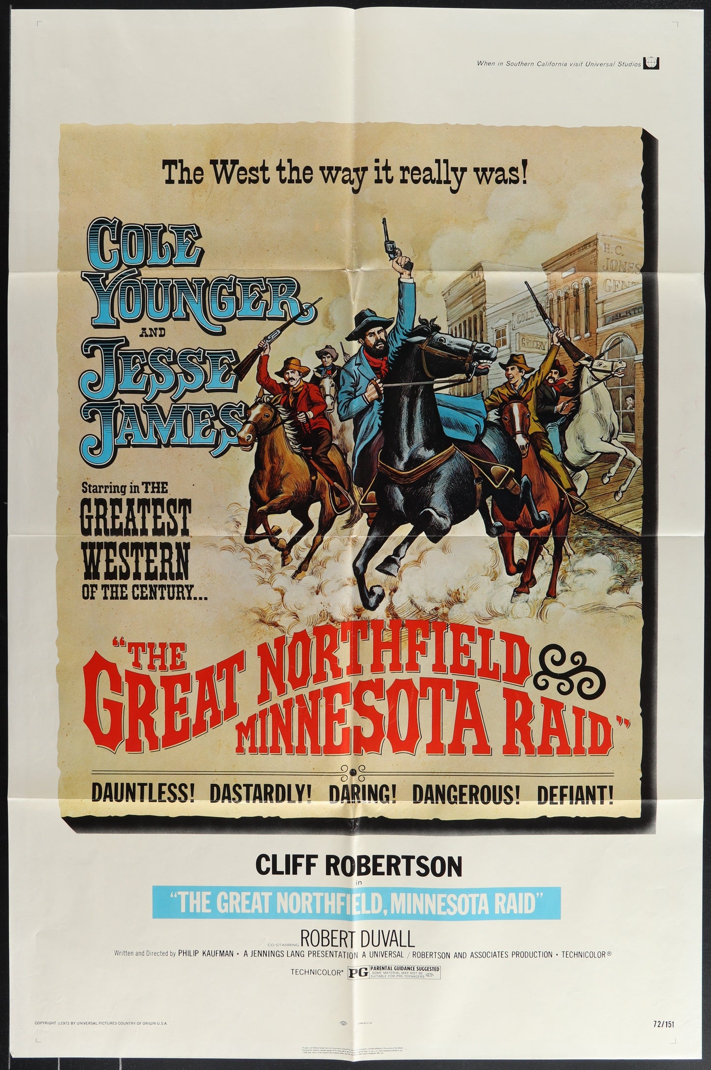 The Great Northfield, Minnesota Raid (1972) Original US One Sheet Movie Poster