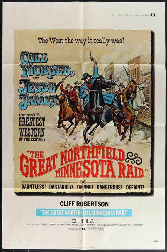 The Great Northfield, Minnesota Raid (1972) Original US One Sheet Movie Poster