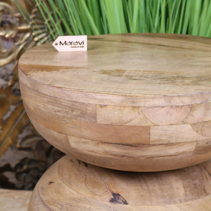 Narmada Swirl Mango Wood Side Table