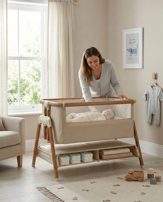 Sona Bedside & Co-Sleeping Crib - Beige