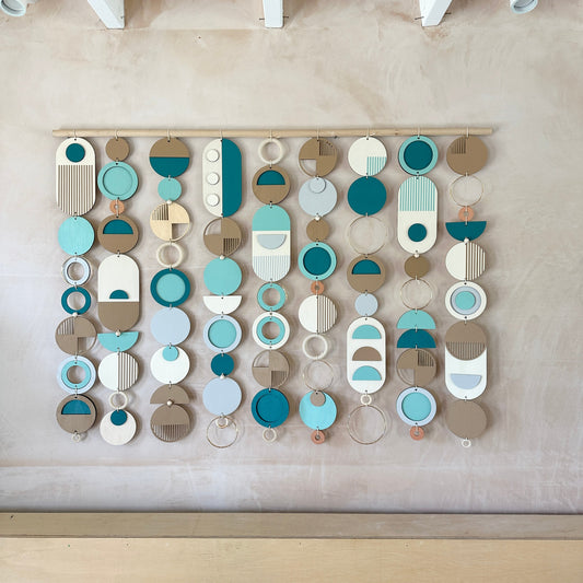 Blue Costal Wall Art - Home Decor - Centre Piece Art - Wall Tapestry - Blue Art