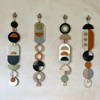 Modern Art Wall Hanging - Geometric Wall Art - Luxury Wall Decor - Mid-Century Home Decor - Slim Long Wall Tapestry