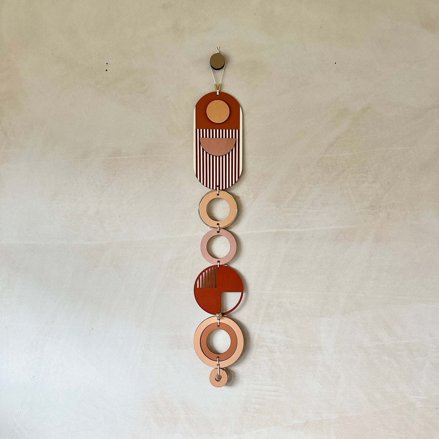 Warm Tones Wall Hangings - Geometric Wall Art - Luxury Wall Decor - Mid-Century Home Decor - Slim Long Wall Tapestry