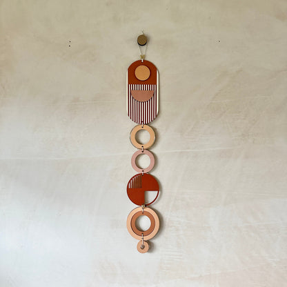 Warm Tones Wall Hangings - Geometric Wall Art - Luxury Wall Decor - Mid-Century Home Decor - Slim Long Wall Tapestry