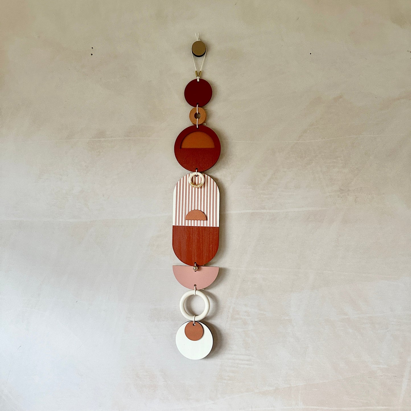 Warm Tones Wall Hangings - Geometric Wall Art - Luxury Wall Decor - Mid-Century Home Decor - Slim Long Wall Tapestry