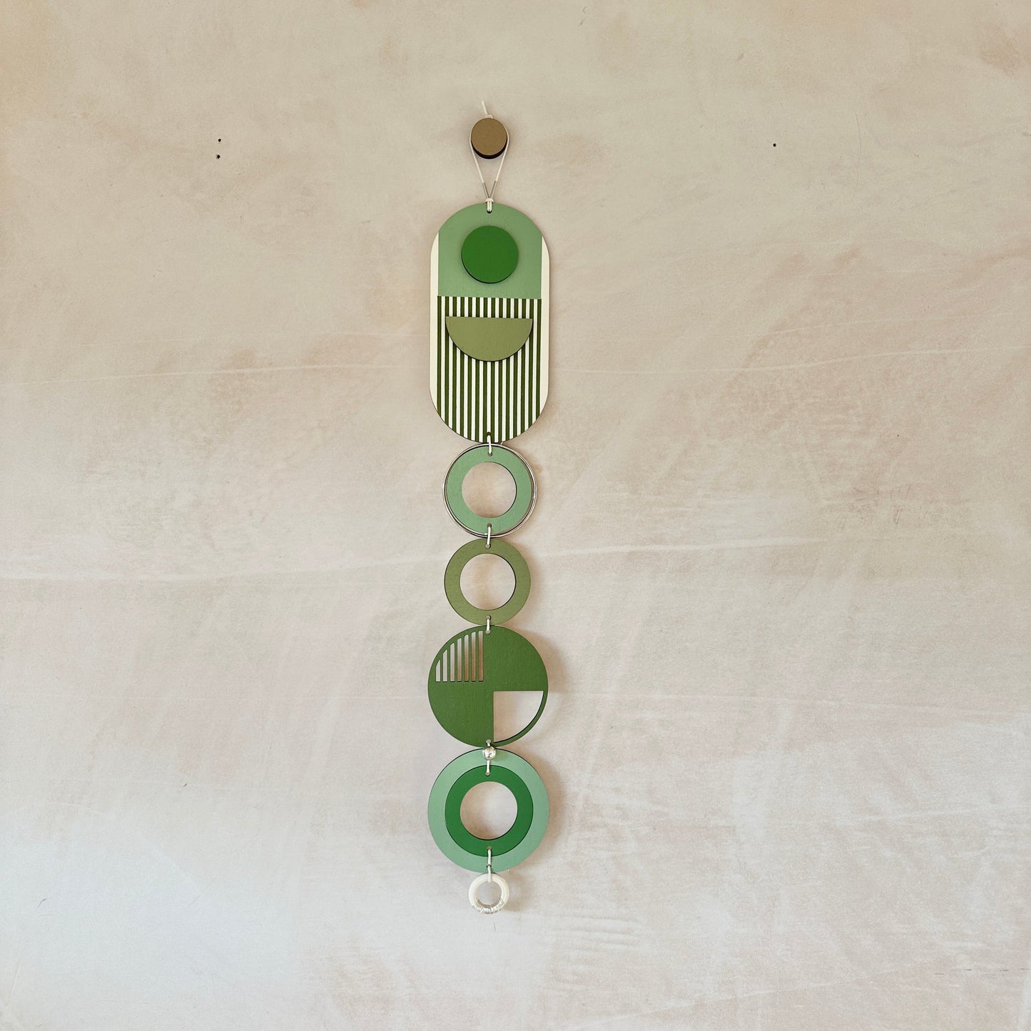 Green Wall Hangings - Geometric Wall Art - Luxury Wall Decor - Mid-Century Home Decor - Slim Long Wall Tapestry