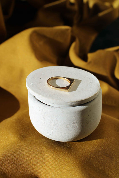 CONCRETE BIG JEWELLERY HOLDER, CONCRETE TEALIGHT HOLDER
