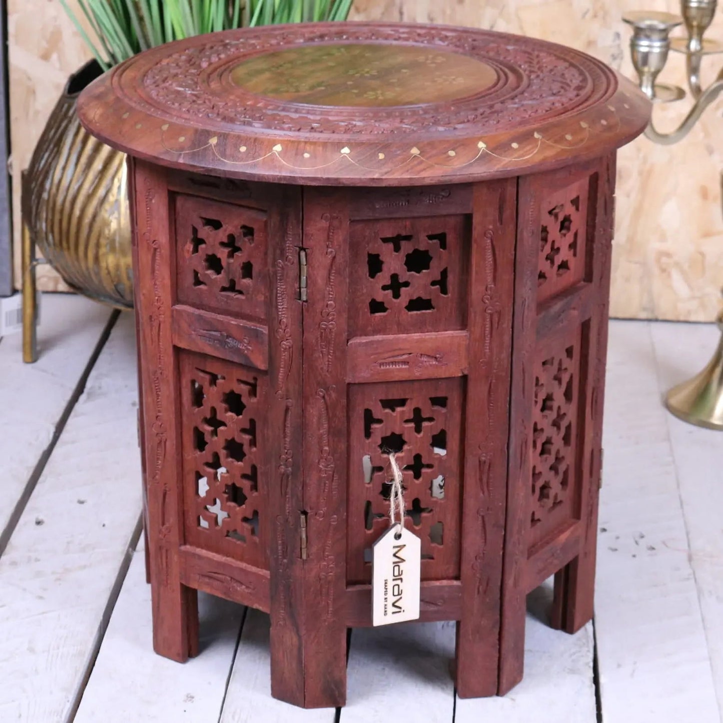 Alnif Medium Size Moroccan Side Table Sheesham Wood