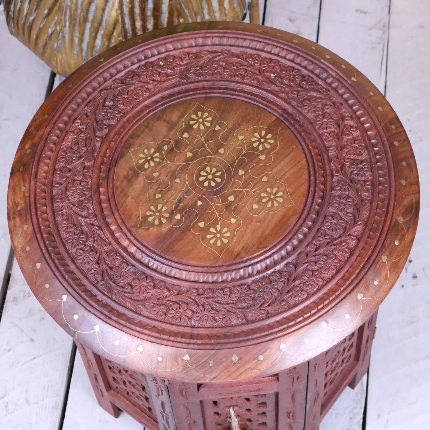 Alnif Medium Size Moroccan Side Table Sheesham Wood