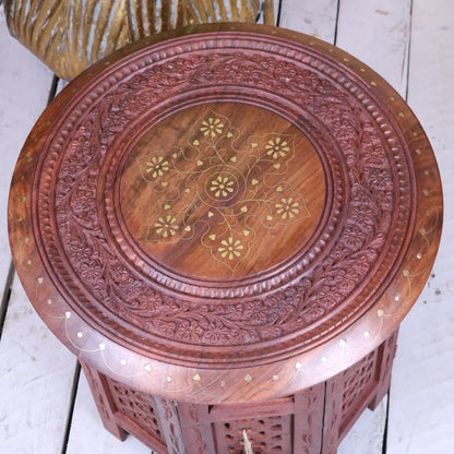 Alnif Medium Size Moroccan Side Table Sheesham Wood