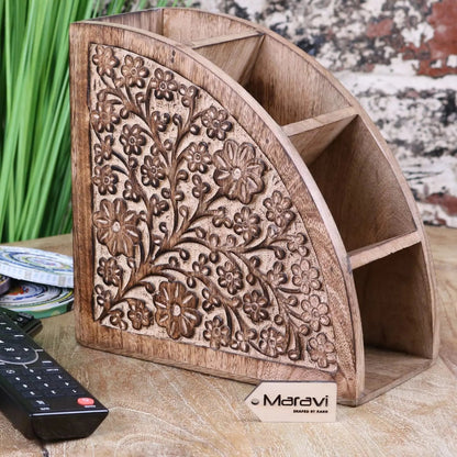 Aundh Wooden Remote Control Holder