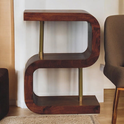 S-curve Brass Bedside