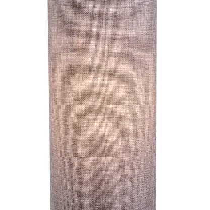 HOMCOM 47-Inch Modern Wooden Floor Lamp for Bedroom, Study or Living Space with Fabric Linen Shade (Grey)  120 CM
