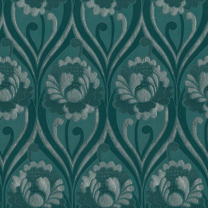 Vintage floral Damask Wallpaper