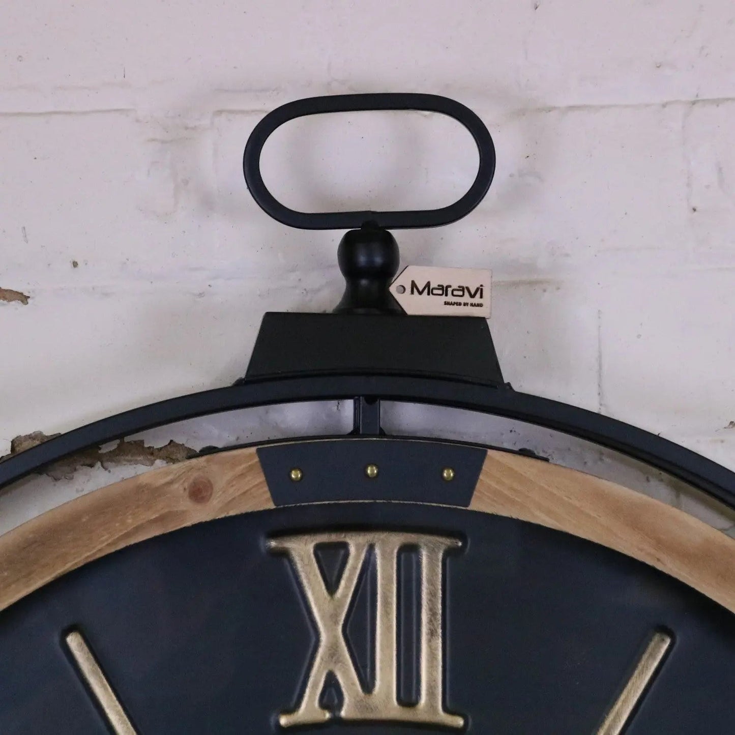 Industrial Extra Large Cog Clock Black and Gold