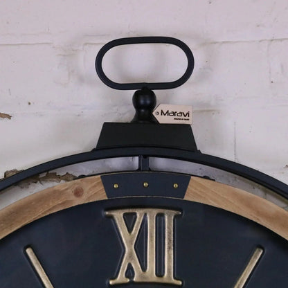 Industrial Extra Large Cog Clock Black and Gold