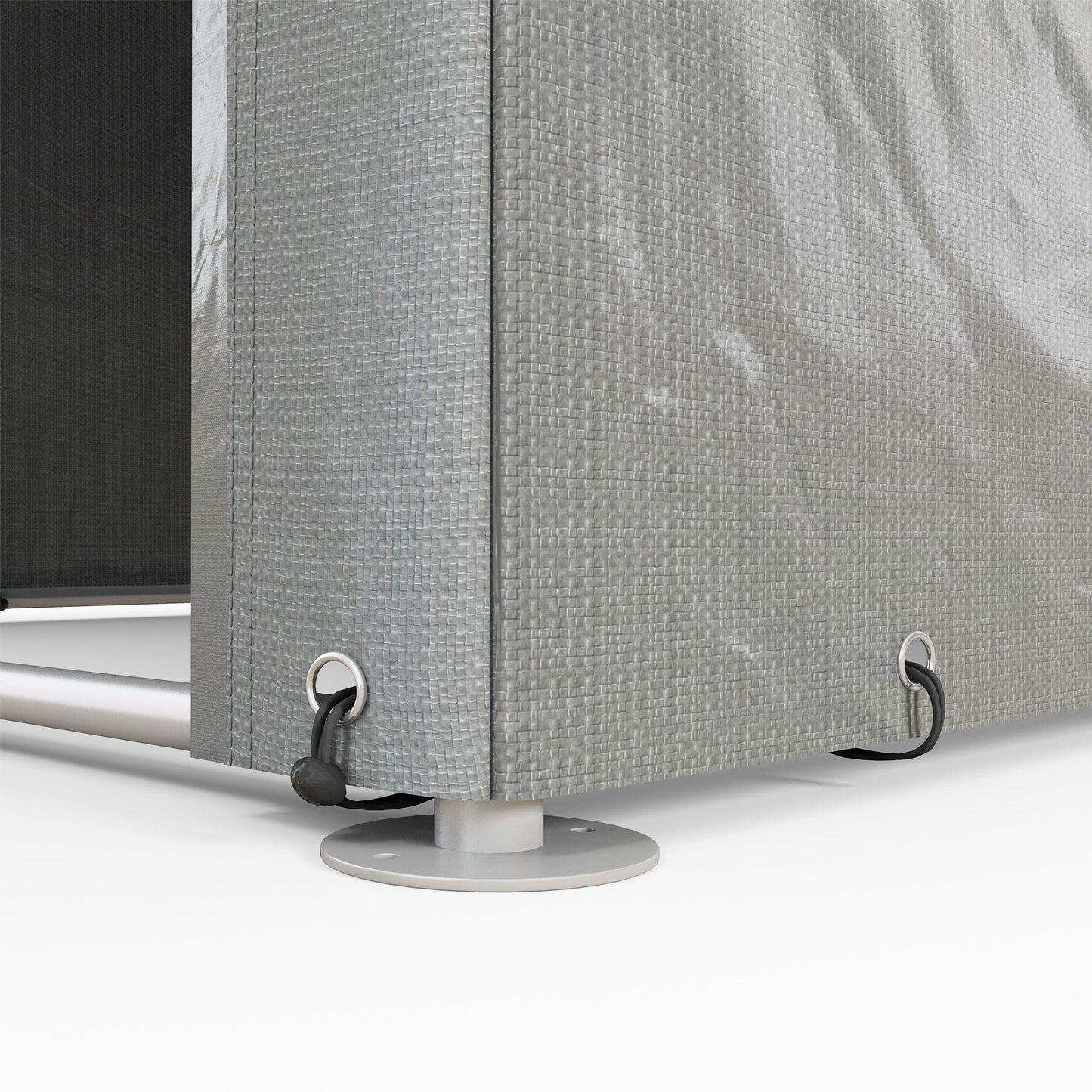 Outsunny 1.6 x 2.2m Garden Storage Shed Tent, with Accessories - Light Grey