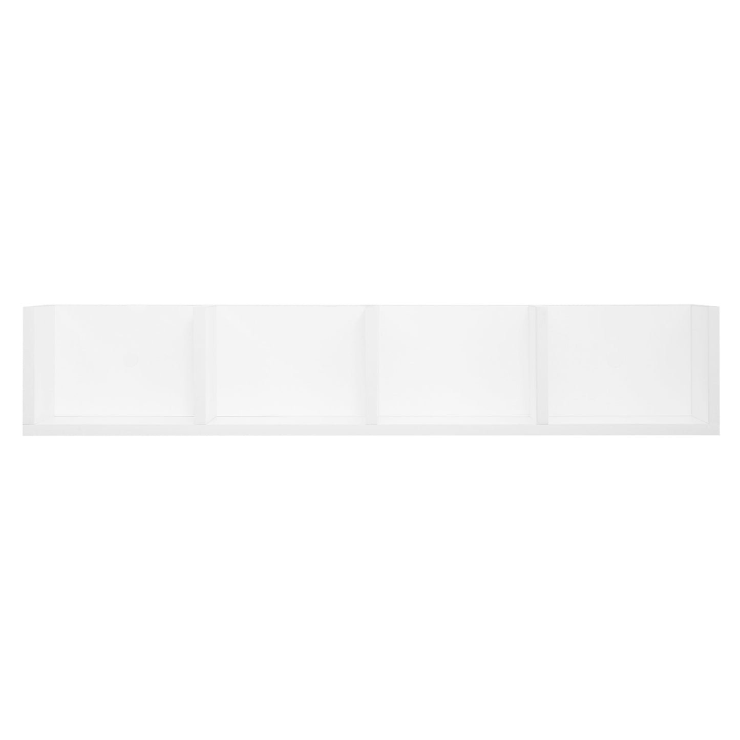 HOMCOM Wall Mount 84 CD / 56 DVD/Blu-ray/ Media Storage Rack 4 Cubes Wooden Shelf Organizer Unit Bookcase Display (White)