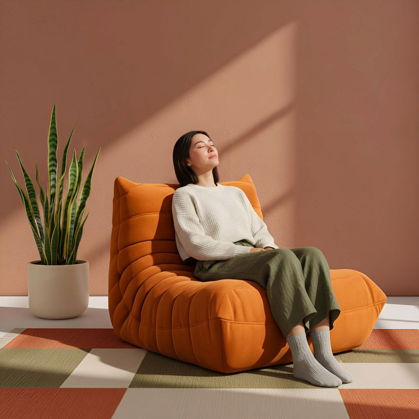 Luxe Caterpillar Lounger – The Ultimate Ergonomic Statement Chair