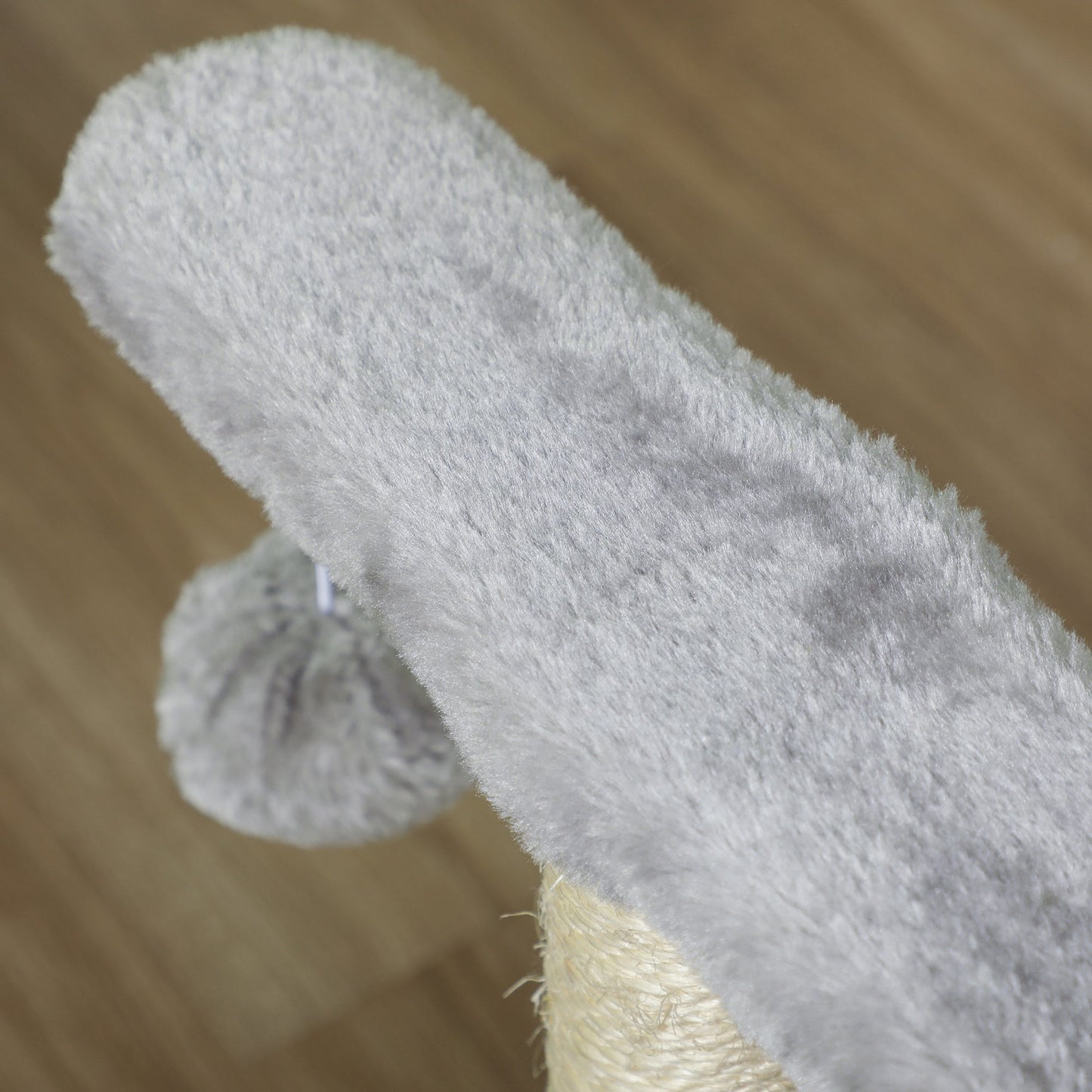 PawHut Cat Tree, Cat Tower for Kittens, Small Cat Condo with Rotatable Top Bar, Sisal Scratching Post, Tunnel, Dangling Balls - Grey
