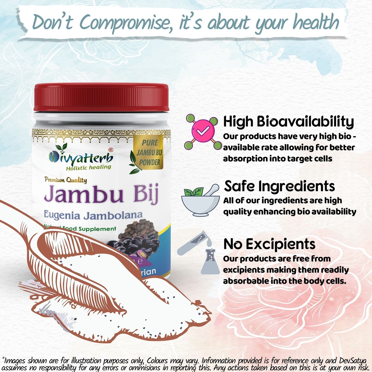 DivyaHerb Jambu Bij Powder 100 gram - Daily Wellness Support