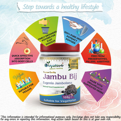 DivyaHerb Jambu Bij Powder 100 gram - Daily Wellness Support