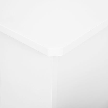 HOMCOM Radiator Cover, Modern MDF White Painted Cabinet with Horizontal Slats for Living Room, Bedroom, 172L x 19W x 81H cm