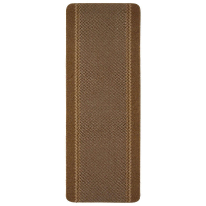 Washable Bordered Brown Rug | 116Br