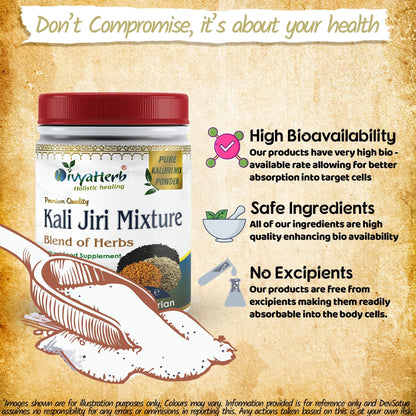 DivyaHerb Kali Jiri Mixture Powder 100 gram - Daily Wellness Support