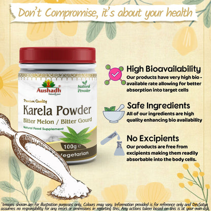 Aushadh Karela Powder 100 gram - Daily Wellness Support