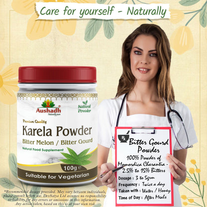 Aushadh Karela Powder 100 gram - Daily Wellness Support
