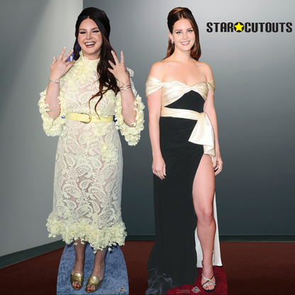 CS1188 Lana Del Rey Black and White Dress Height 171cm Cardboard Cutout with Mini
