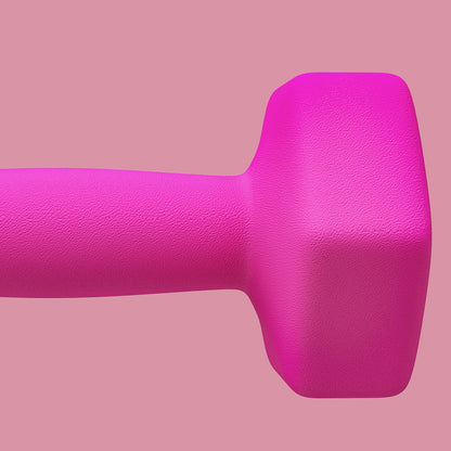 SPORTNOW Set of 6 Hex Dumbbells, Neoprene Weights Pair with Non-Slip Grip, Home Gym Fitness Training Equipment, 2 x 3kg, 2 x 4kg, 2 x 5kg, Pink, Purple, Green
