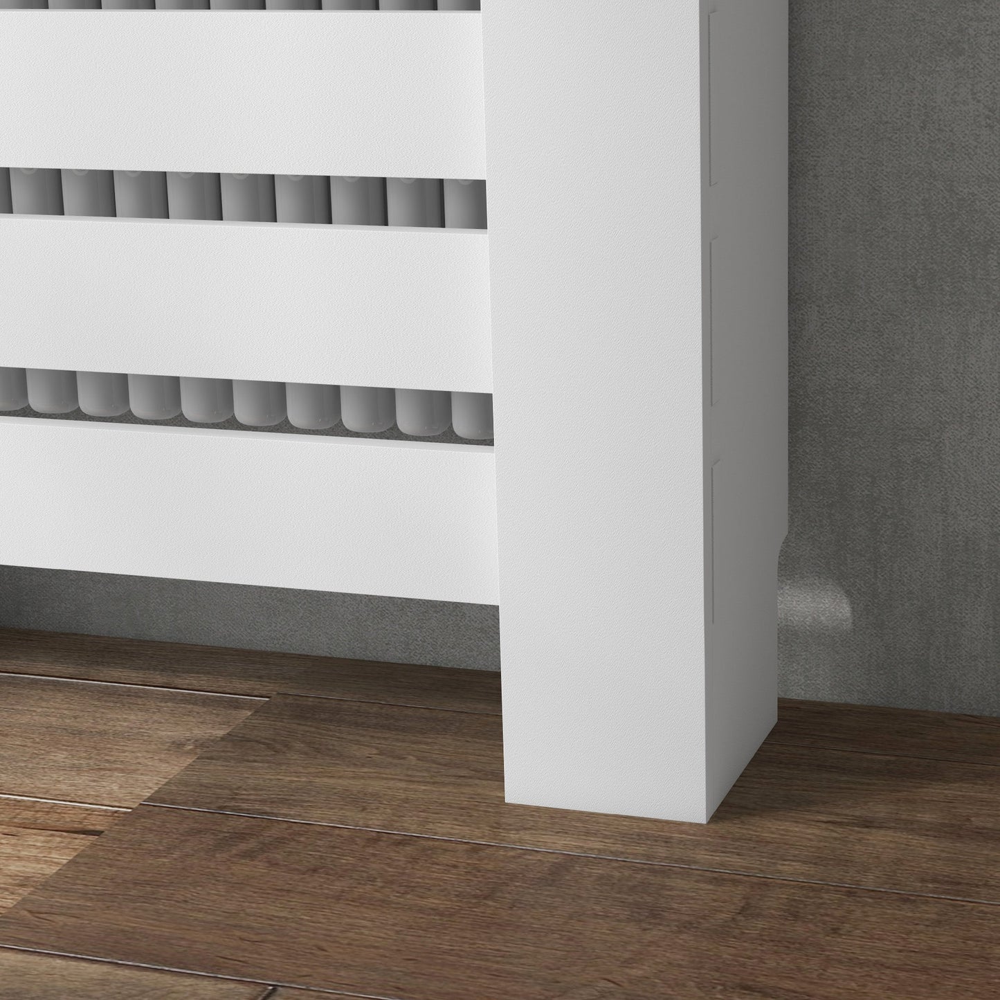 HOMCOM 95.5H x 78Wcm Radiator Cover, with Drawer - White