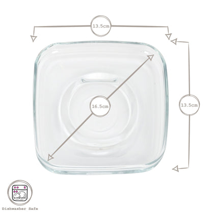 12pc 270ml Cozy Stacking Glass Coffee Cups & Saucer Set