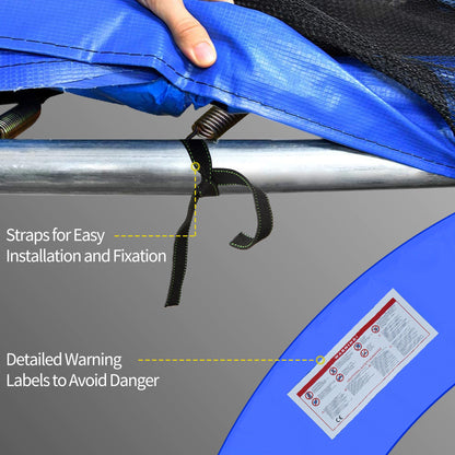 HOMCOM 12ft Trampoline Pad \'ce\'a6366cm Trampoline Accessories Surround Pad Thick Foam Pads Padding Replacement Spare- Blue