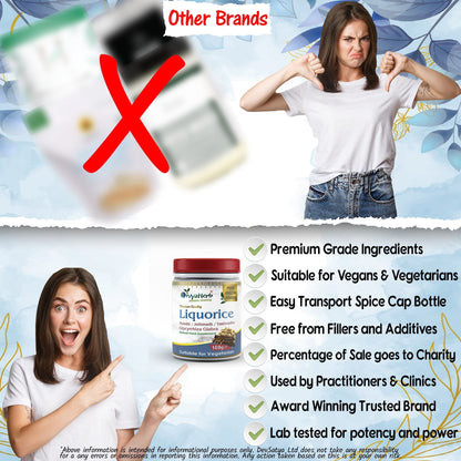 DivyaHerb Liquorice Root Powder 100 gram - Throat Comfort Support