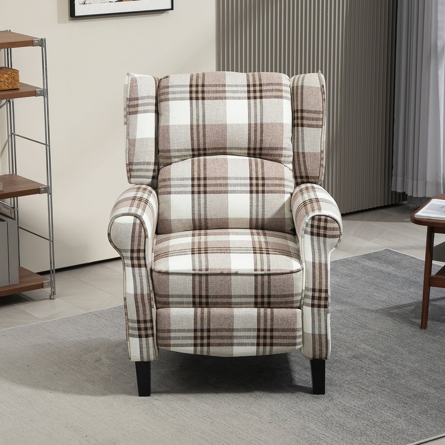 HOMCOM 160\'c2\'b0 Reclining Armchair, with Footrest - Brown