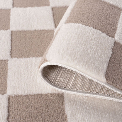 Loft Checkerboard Beige Rug