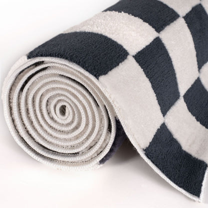 Loft Checkerboard Blue Rug