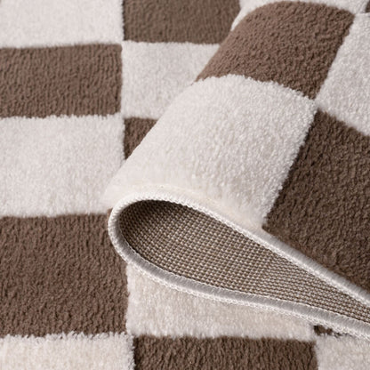 Loft Checkerboard Brown Rug