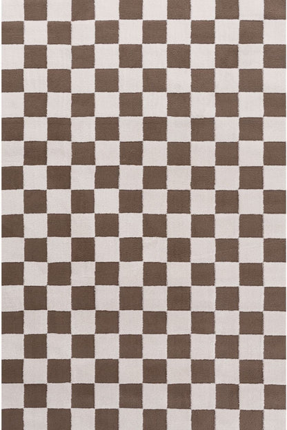 Loft Checkerboard Brown Rug