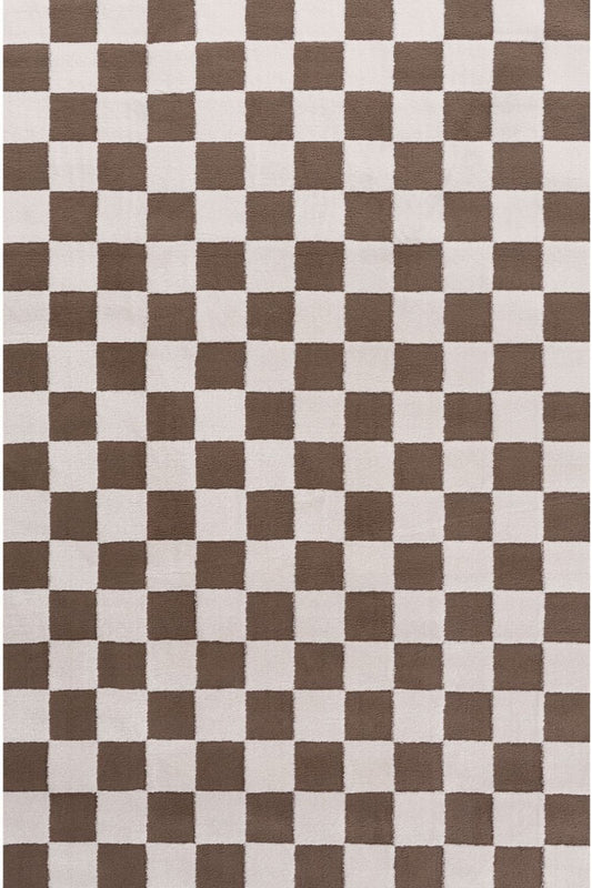 Loft Checkerboard Brown Rug