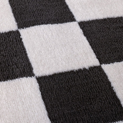 Loft Checkerboard Dark Grey Rug