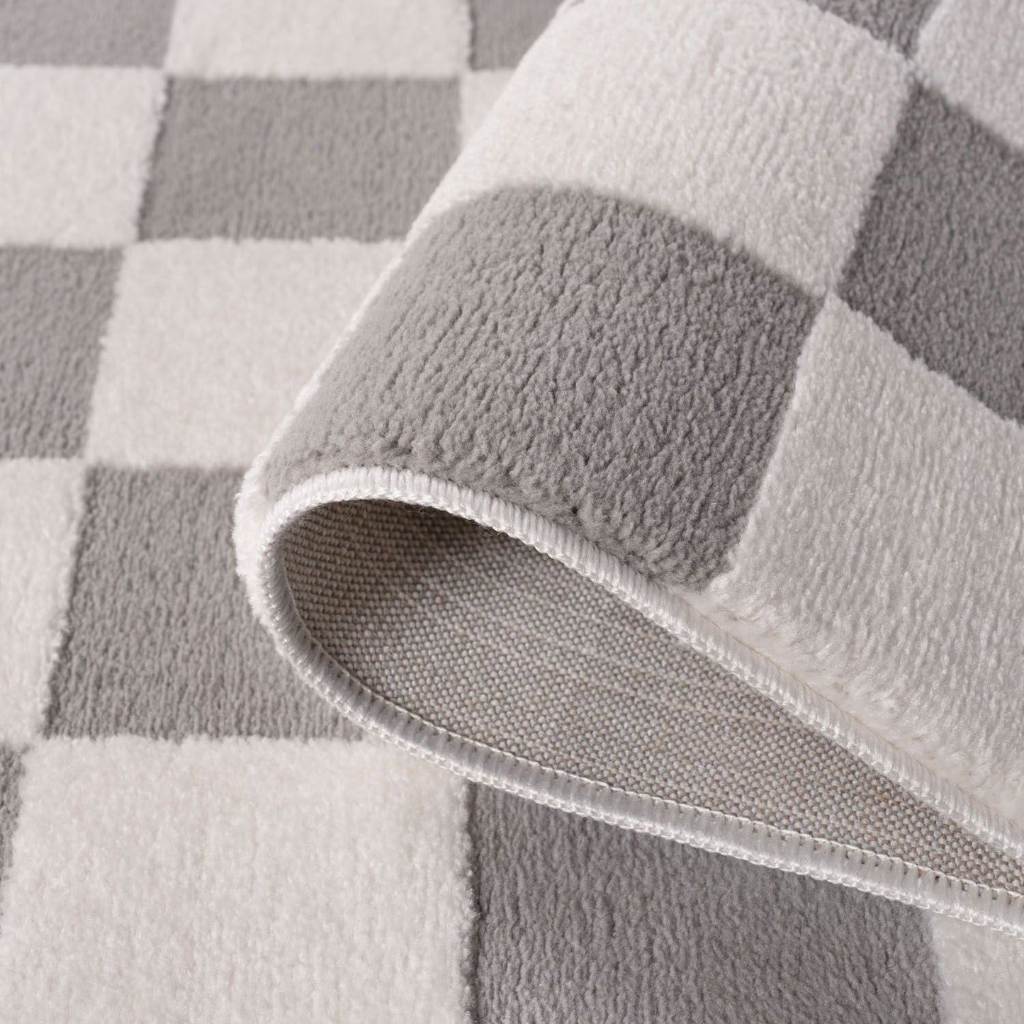 Loft Checkerboard Grey Rug