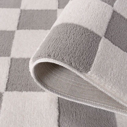 Loft Checkerboard Grey Rug
