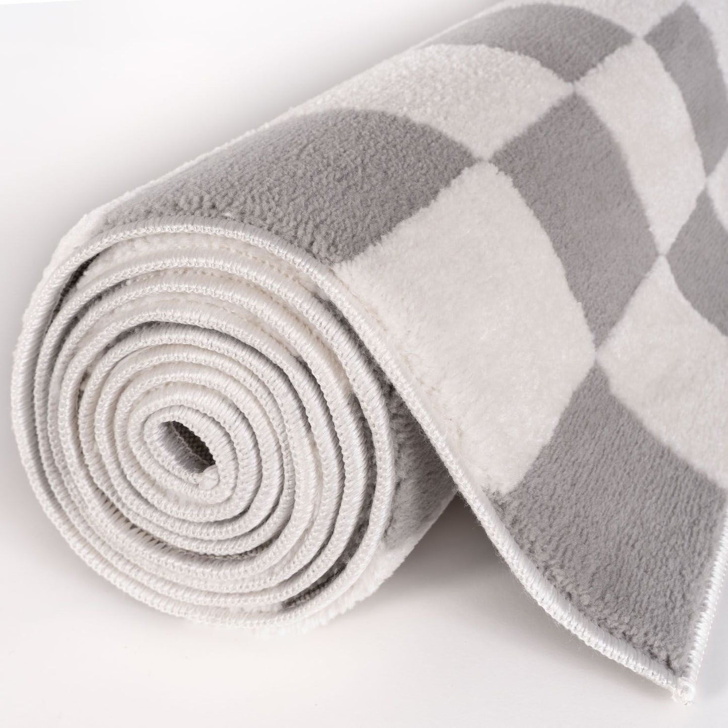 Loft Checkerboard Grey Rug